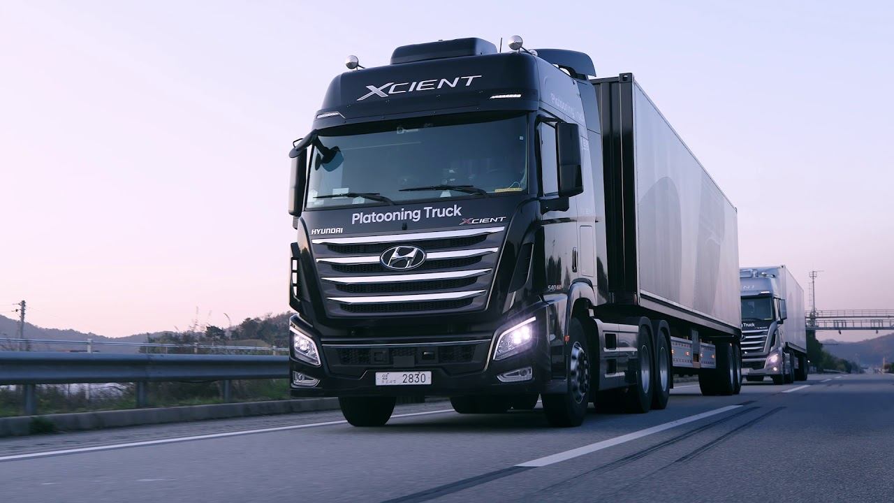 Hyundai conducción autónoma exitosa de camiones en caravana